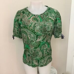 Tommy Hilfiger MEDIUM Green Paisley Tee